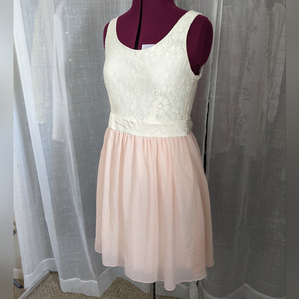 Pink & cream lace dress by Ultra Pink